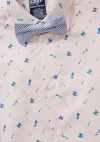 Toddler Boys Shirt and Shorts Set with Bow Tie