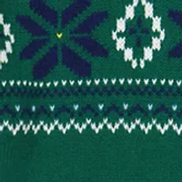 Baby Boys Fair Isle Sweater and Plaid Printed Shirt Set