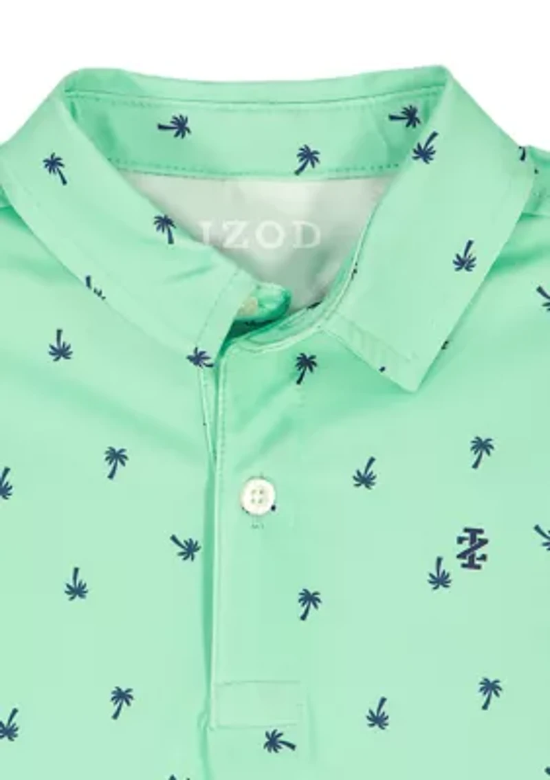 Toddler Boys Palm Tree Polo Shirt and Shorts Set