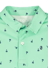 Toddler Boys Palm Tree Polo Shirt and Shorts Set