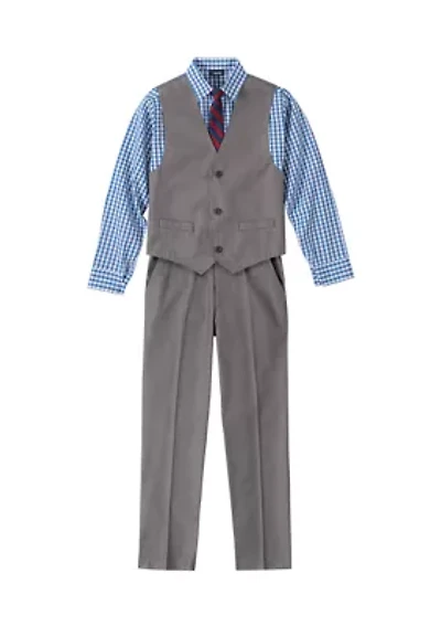 Toddler Boys Sharkskin Vest Set