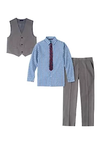 Toddler Boys Sharkskin Vest Set