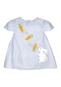 Baby Boys Short Sleeve Bunny with Carrots Dress