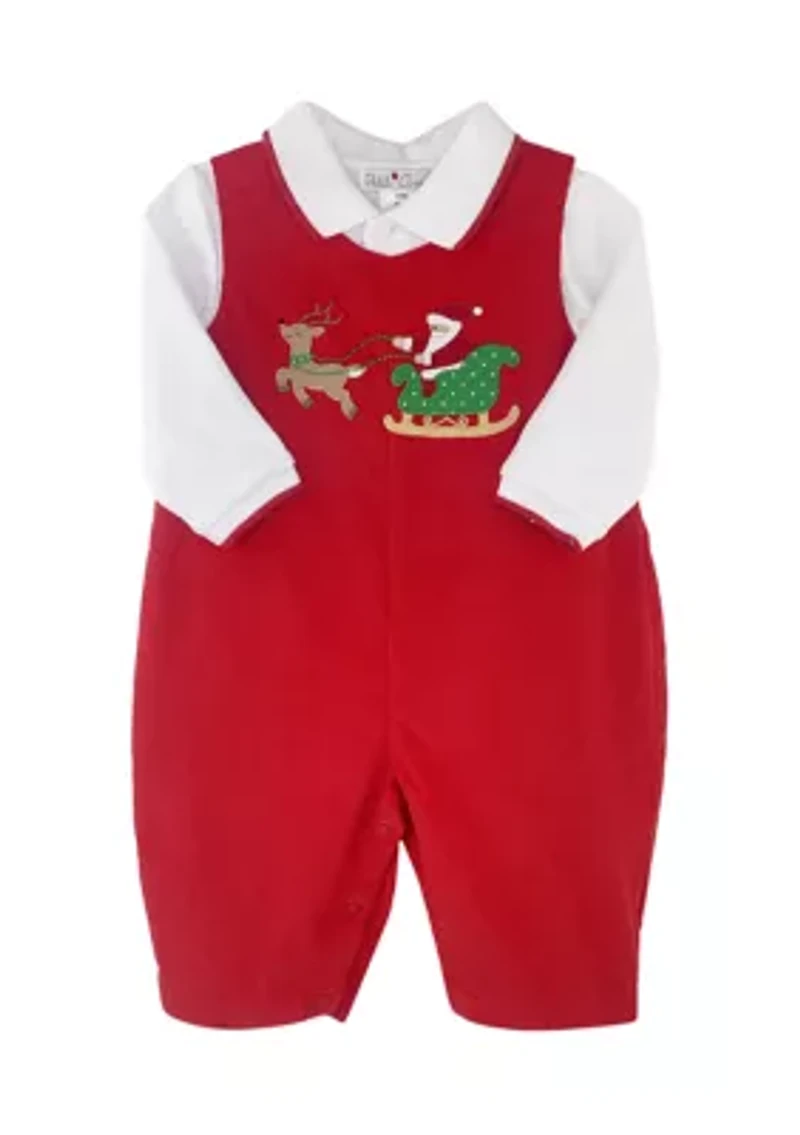 Baby Boys Coverall with Santa Appliqué