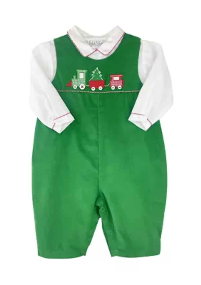 Baby Boys Christmas Corduroy Coverall