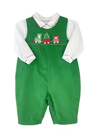 Baby Boys Christmas Corduroy Coverall