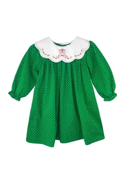 Baby Girls Christmas Dress with Embroidery