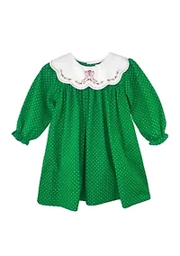 Baby Girls Christmas Dress with Embroidery