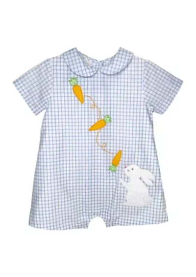 Baby Boys Short Sleeve Bunny with Carrots Romper