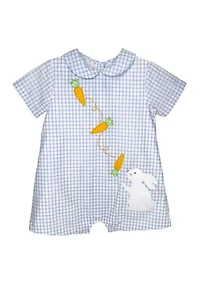 Baby Boys Short Sleeve Bunny with Carrots Romper