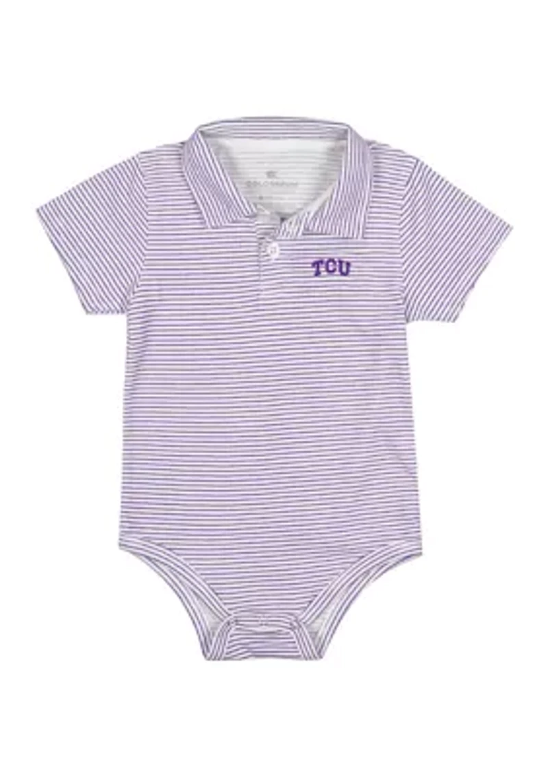 NCAA TCU Horned Frogs Striped Polo Bodysuit