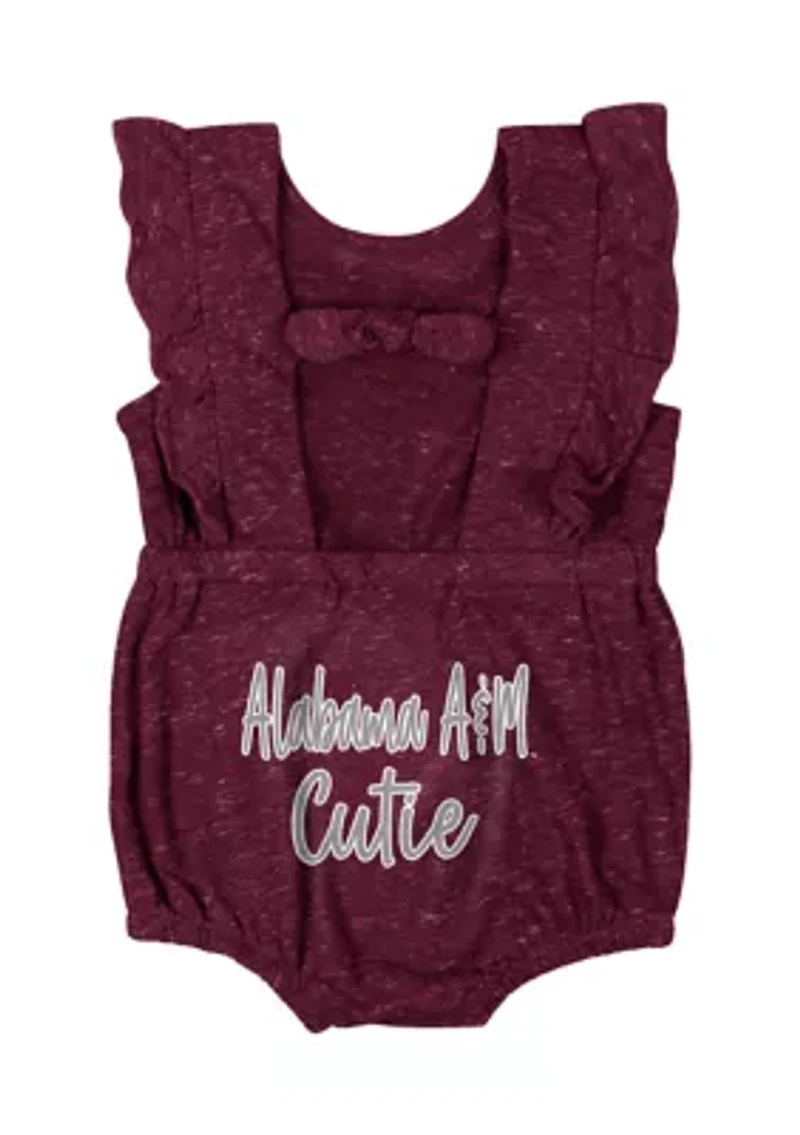 Baby Girls HBCU Alabama A&M Bulldogs Gidget Ruffle Bodysuit