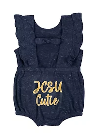 Baby Girls HBCU Johnson C Smith The Golden Bull Gidget Ruffle Bodysuit