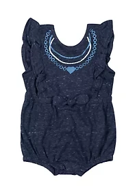 Baby Girls HBCU Spelman Jaguars Gidget Ruffle Bodysuit