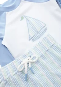Baby Boys Sailboat Rashguard Set
