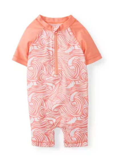 Baby Boys Short Sleeve Zip Front Onesie