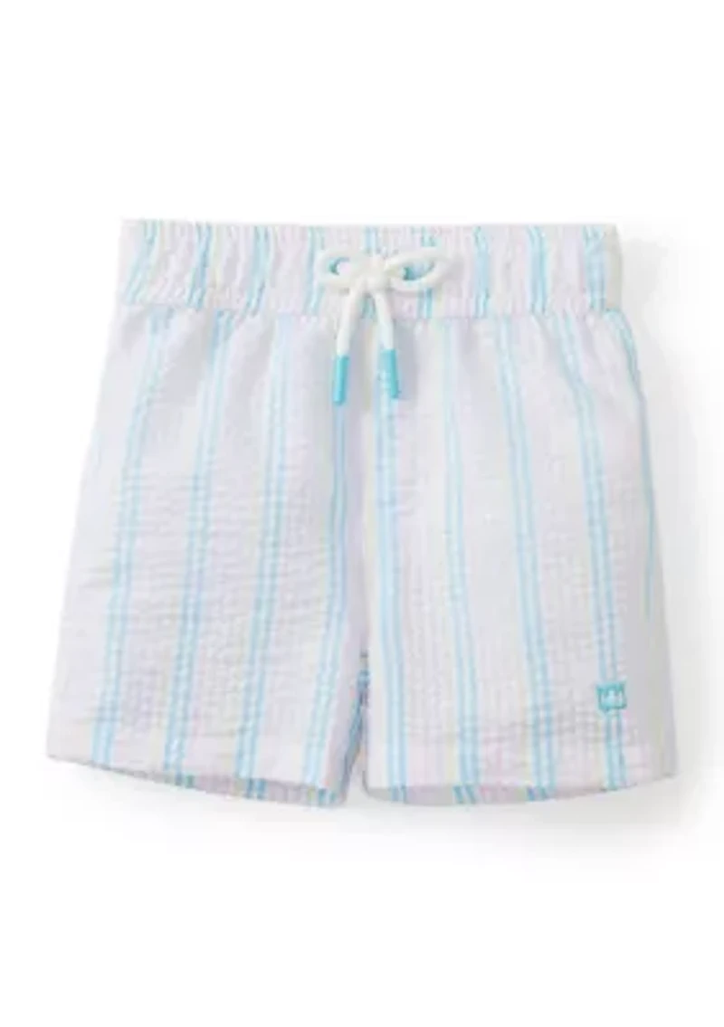 Baby Boys Seersucker Rash Guard Set