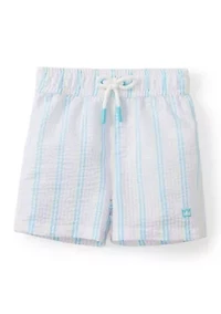 Baby Boys Seersucker Rash Guard Set