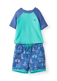 Baby Boy Rash Guard Set