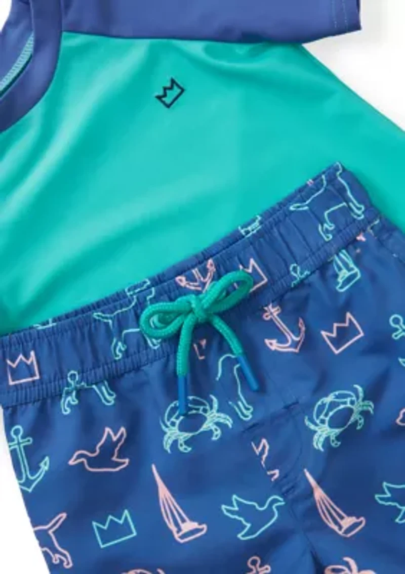 Baby Boy Rash Guard Set