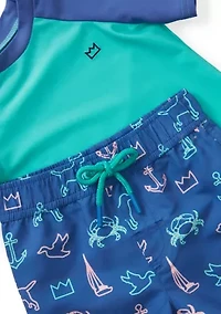 Baby Boy Rash Guard Set