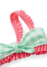 Baby Girls Bow Two Piece Swimsuit