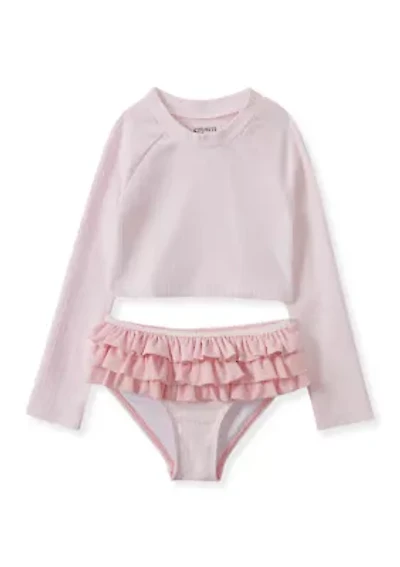 Baby Girls Rash Guard Two Piece Swim Set
