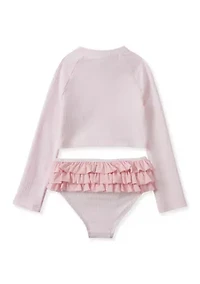 Baby Girls Rash Guard Two Piece Swim Set