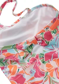 Toddler Girls Tropical Printed One Piece Swimsuit