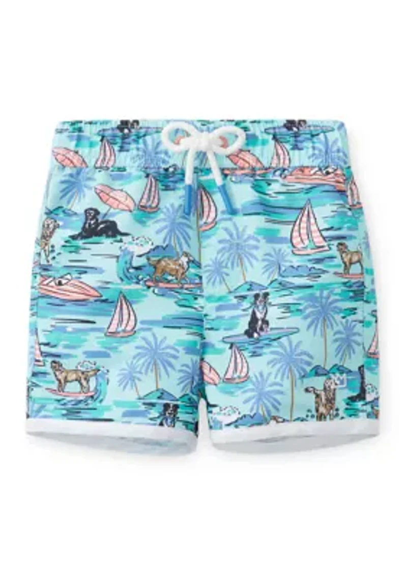 Toddler Boys Short Sleeve Rash Guard Set