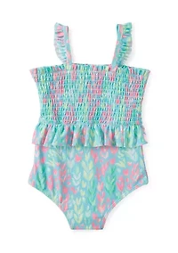 Toddler Girls Ruffle One Piece Swimsuit