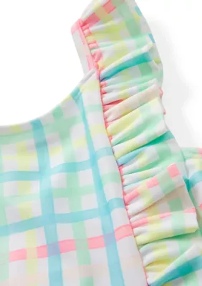 Toddler Girls Ruffle One Piece Bathing Suit