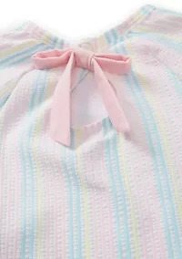 Toddler Girls Ruffle Bow Rash Guard One Piece Swimsuit