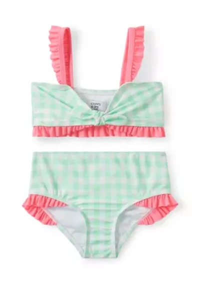 Toddler Girls Bow Two Piece Bathing Suit