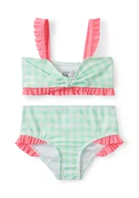 Toddler Girls Bow Two Piece Bathing Suit