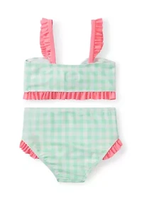 Toddler Girls Bow Two Piece Bathing Suit