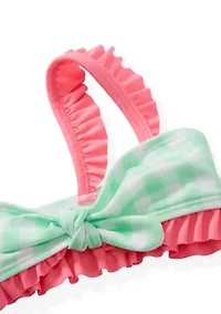 Toddler Girls Bow Two Piece Bathing Suit