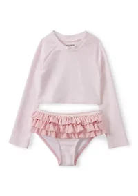 Toddler Girls Rash Guard 2 Piece Set