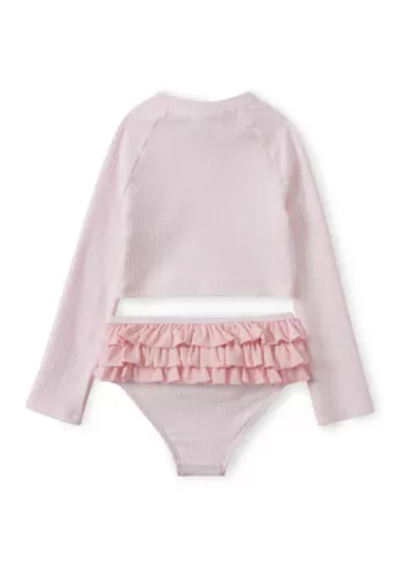 Toddler Girls Rash Guard 2 Piece Set