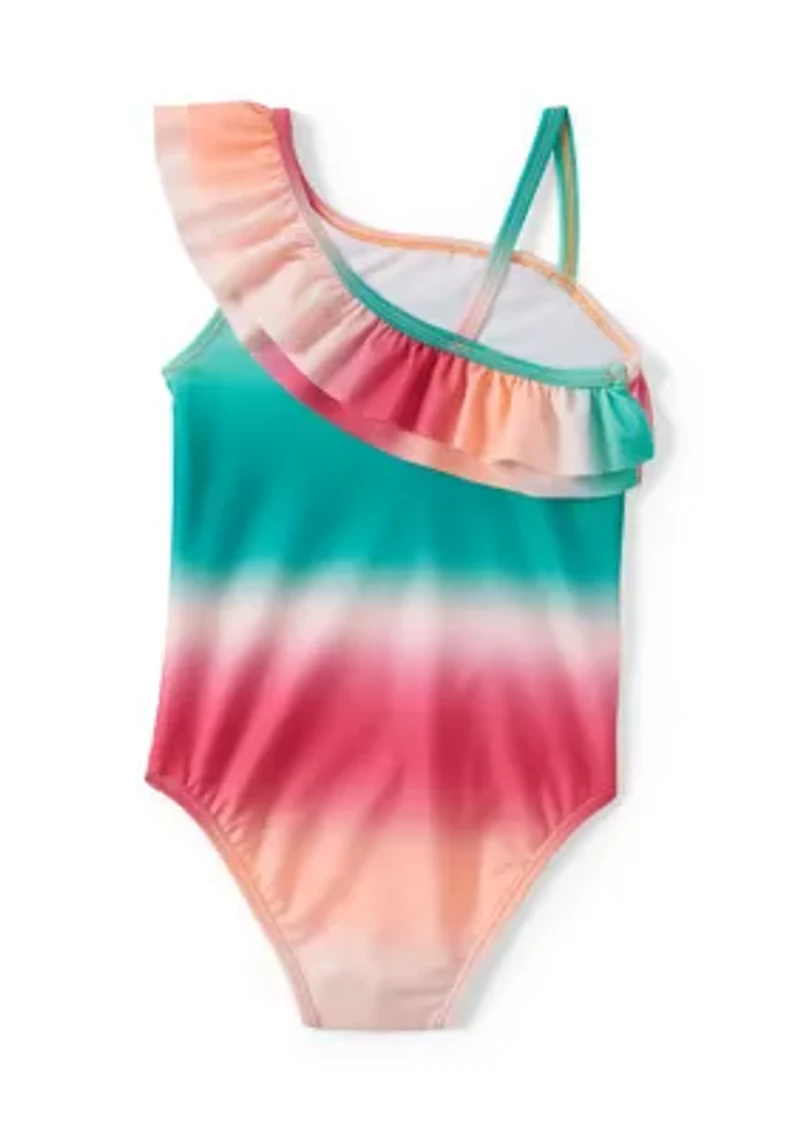 Toddler Girls One Piece Flutter Swimsuit