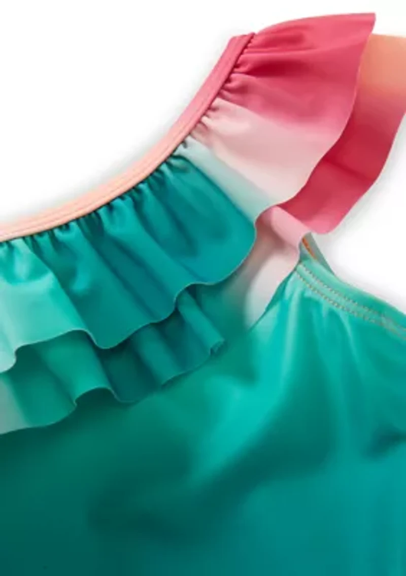 Toddler Girls One Piece Flutter Swimsuit