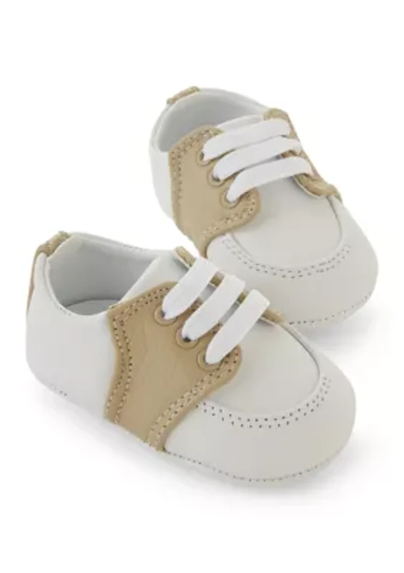 Baby Boys Connor White and Tan Shoes
