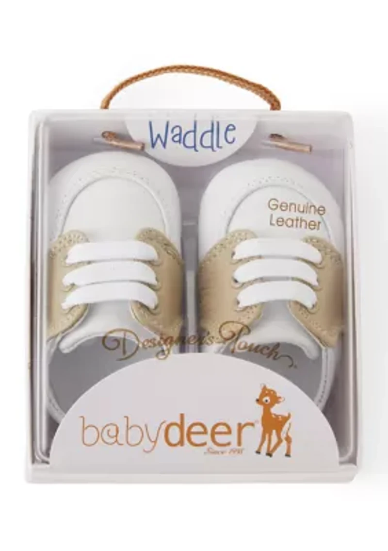 Baby Boys Connor White and Tan Shoes