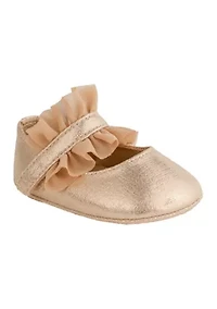 Baby Girls Bella Champagne Mary Jane Shoes with Ruffle
