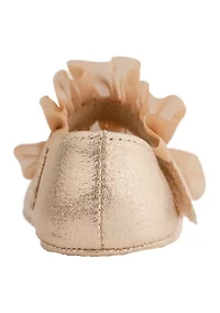 Baby Girls Bella Champagne Mary Jane Shoes with Ruffle