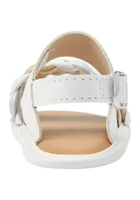 Baby Girls Metallic Braided Sandals