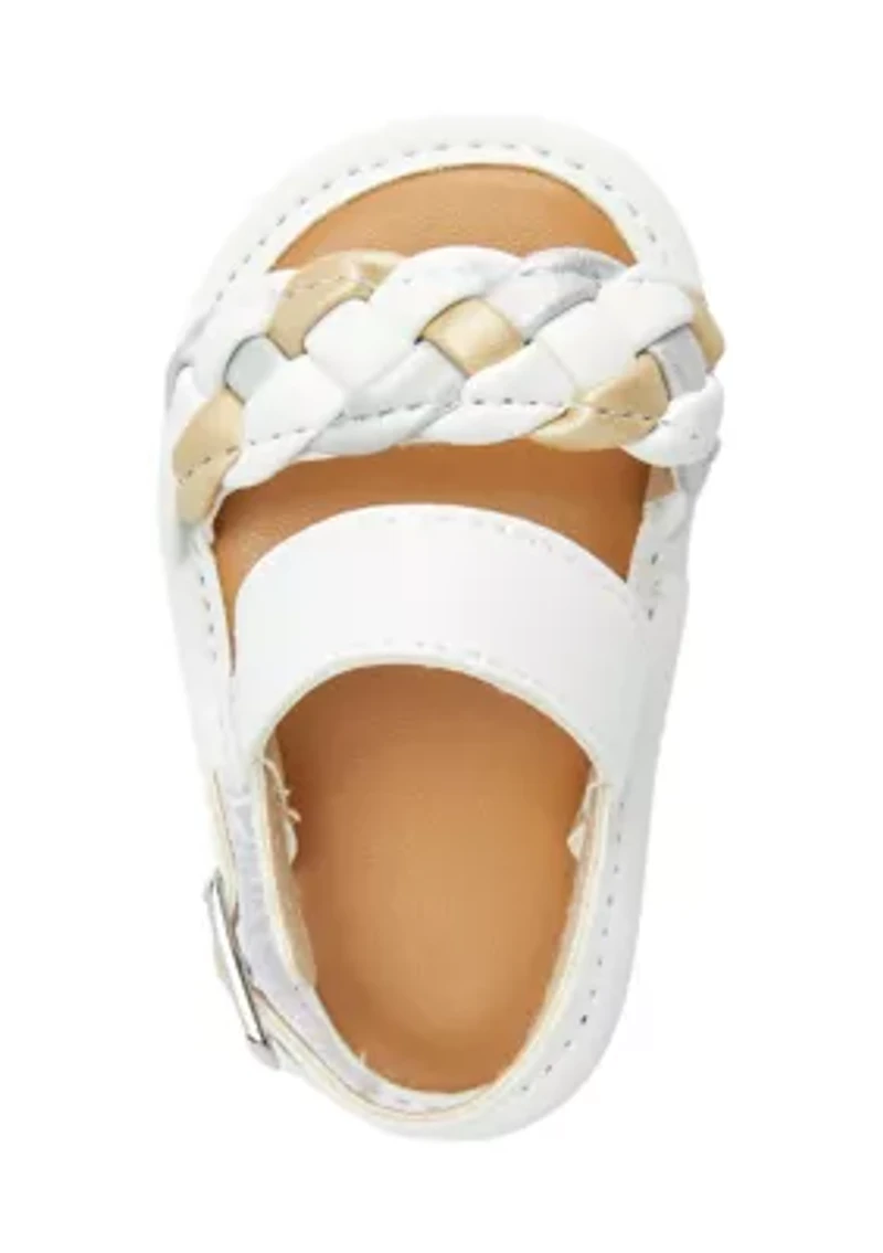 Baby Girls Metallic Braided Sandals