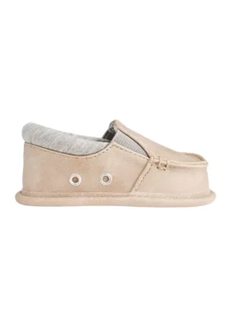 Baby Boys Tan Slip On Shoes