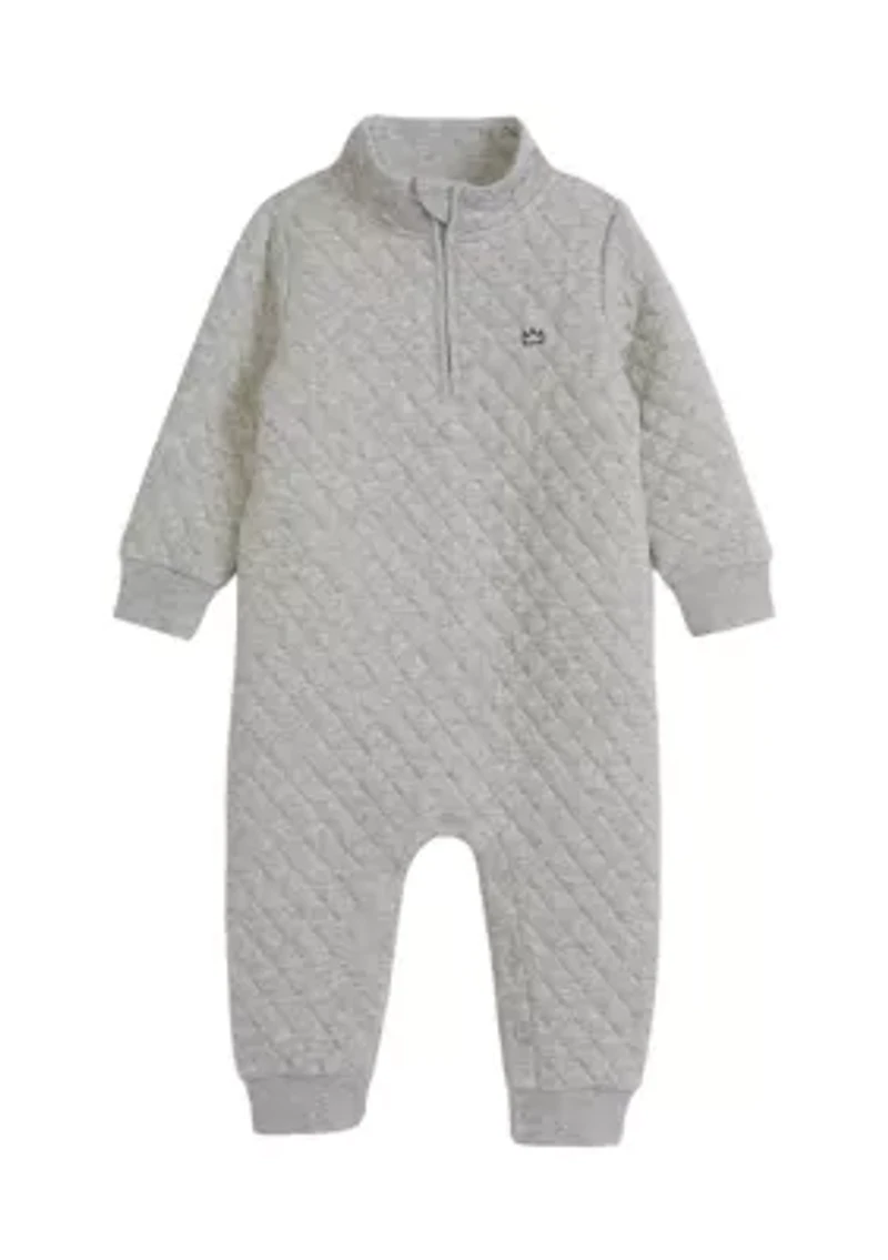 Baby Boys Quilted Knit Romper