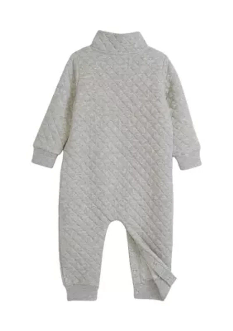 Baby Boys Quilted Knit Romper